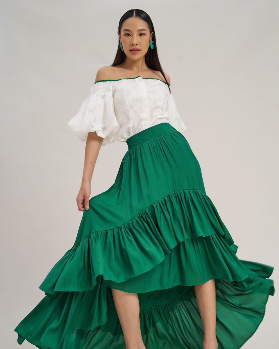 Áo Kiểu Voan Kiến Nữ Trắng The  Art Of Styling
