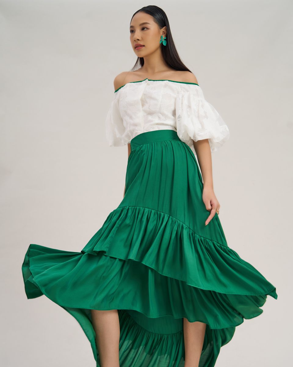 Áo Kiểu Voan Kiến Nữ Trắng The  Art Of Styling
