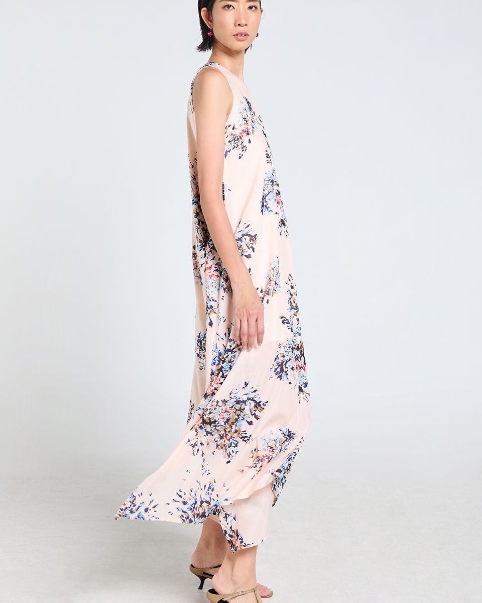 Đầm Linen Tơ Hồng Hoa Tender Drit