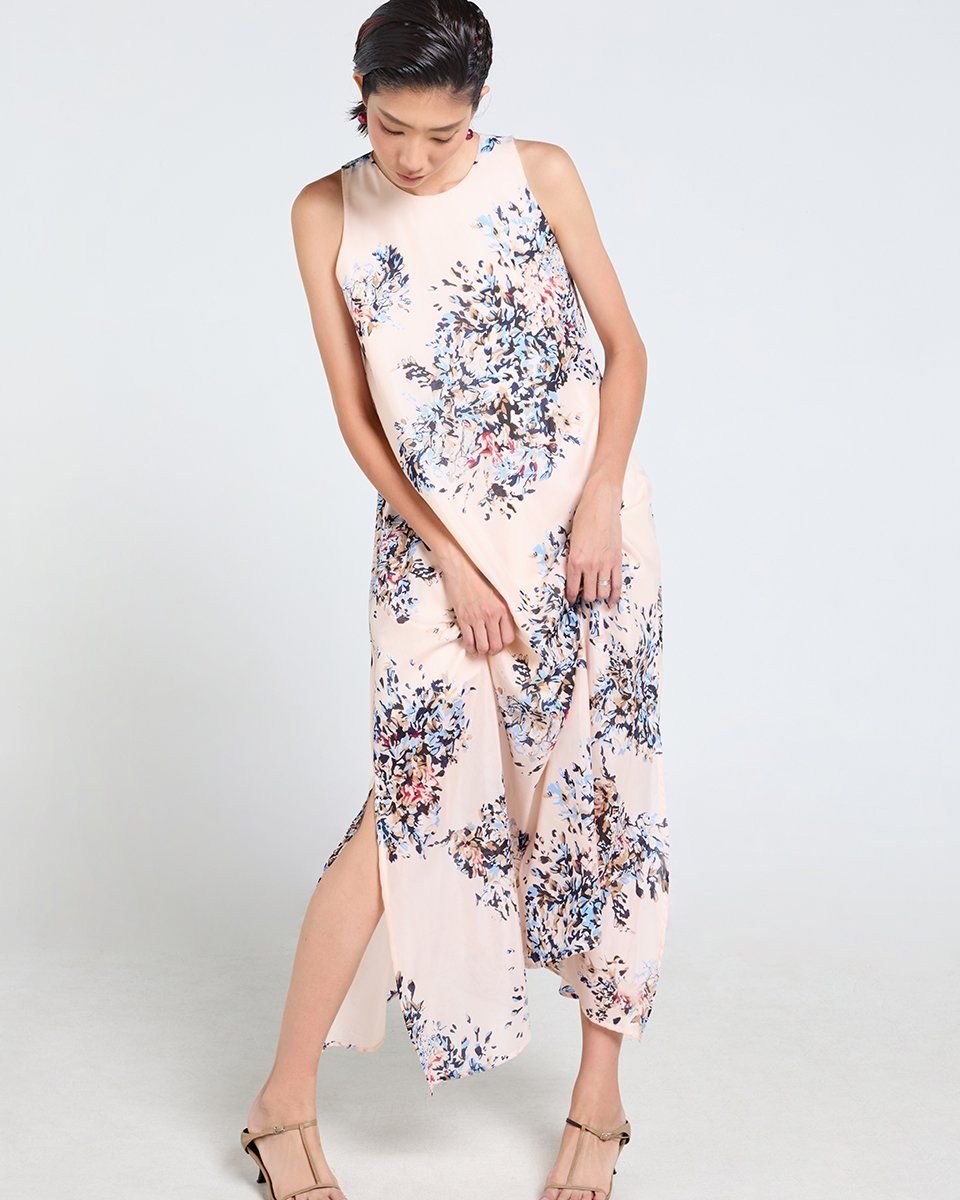Đầm Linen Tơ Hồng Hoa Tender Drit