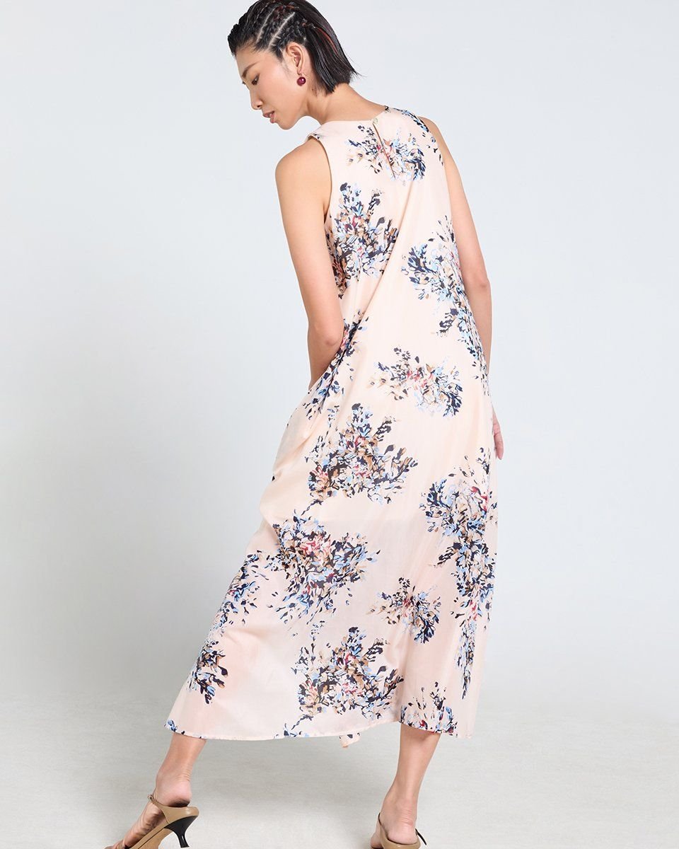 Đầm Linen Tơ Hồng Hoa Tender Drit