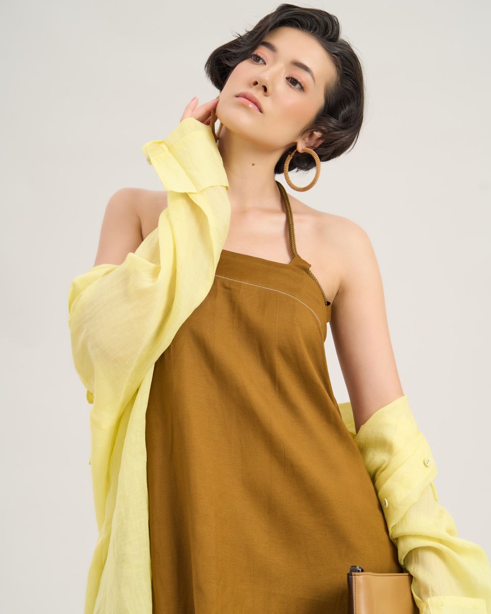 Áo Sơ Mi Linen Vàng De Soleil