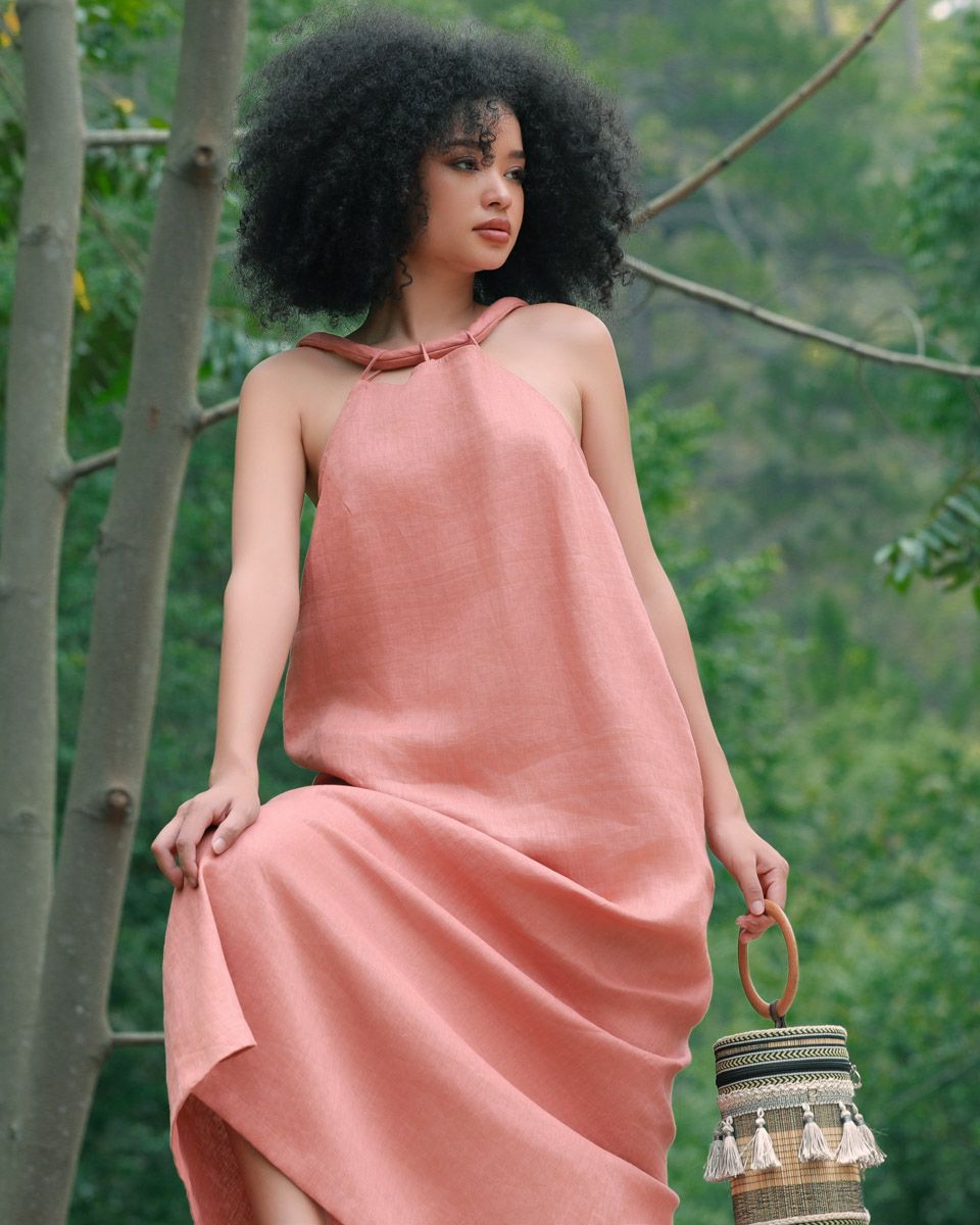 Đầm Linen Hồng Đất Into The Wood