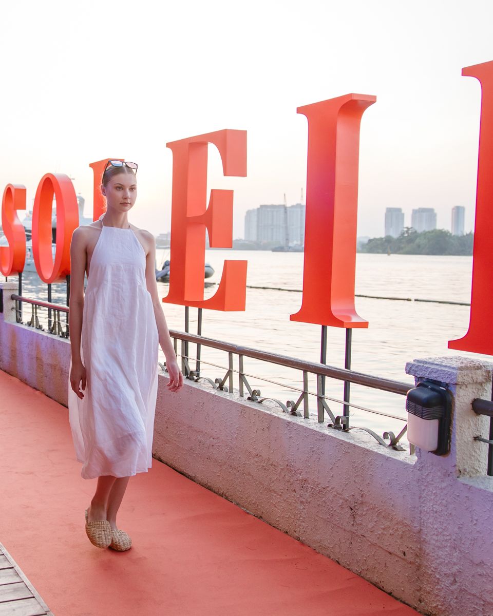 Đầm Nữ Linen Trắng De Soleil