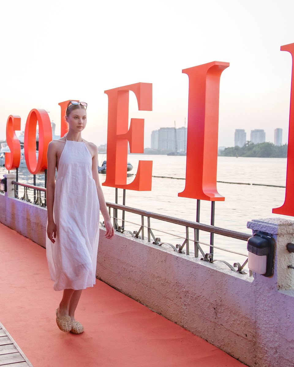 Đầm Nữ Linen Trắng De Soleil