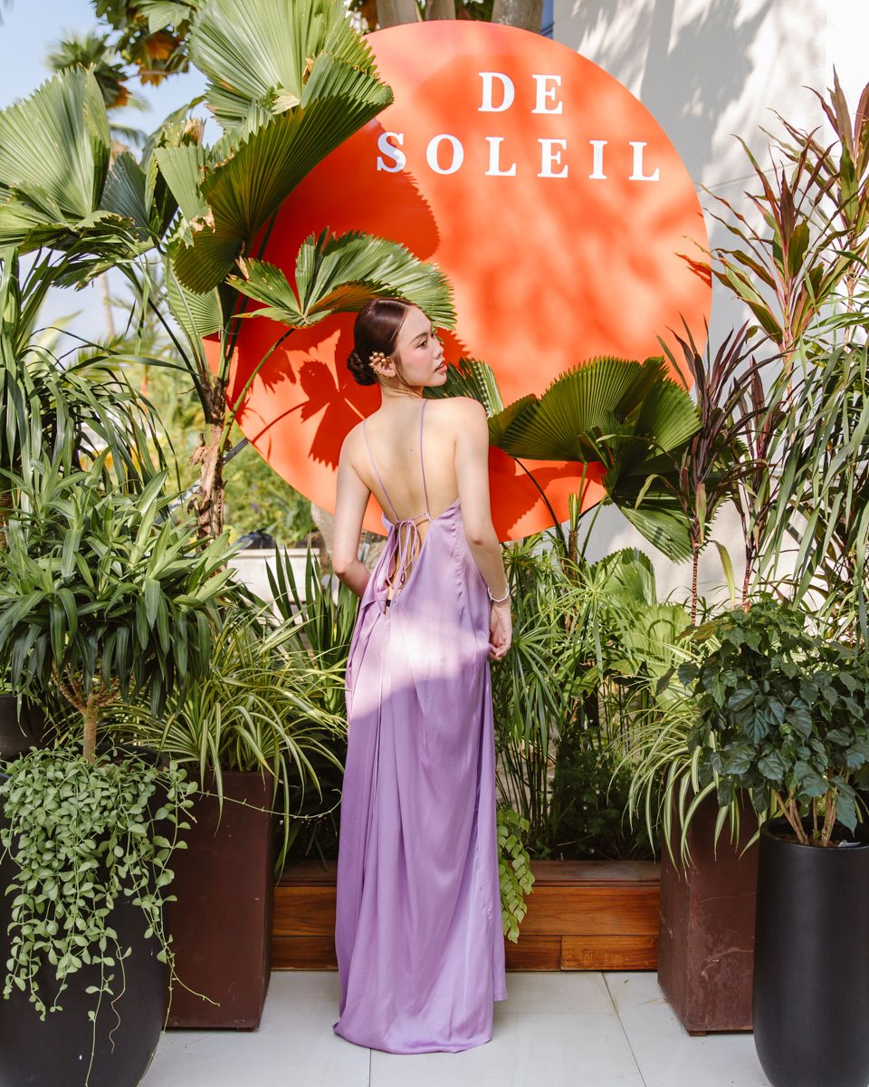 Đầm Nữ Lụa Tím De Soleil