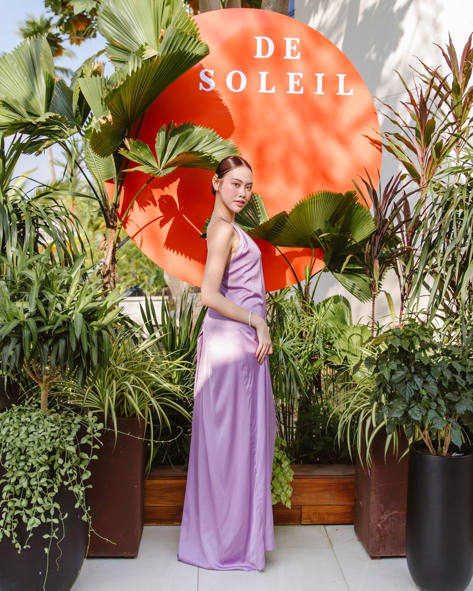 Đầm Nữ Lụa Tím De Soleil