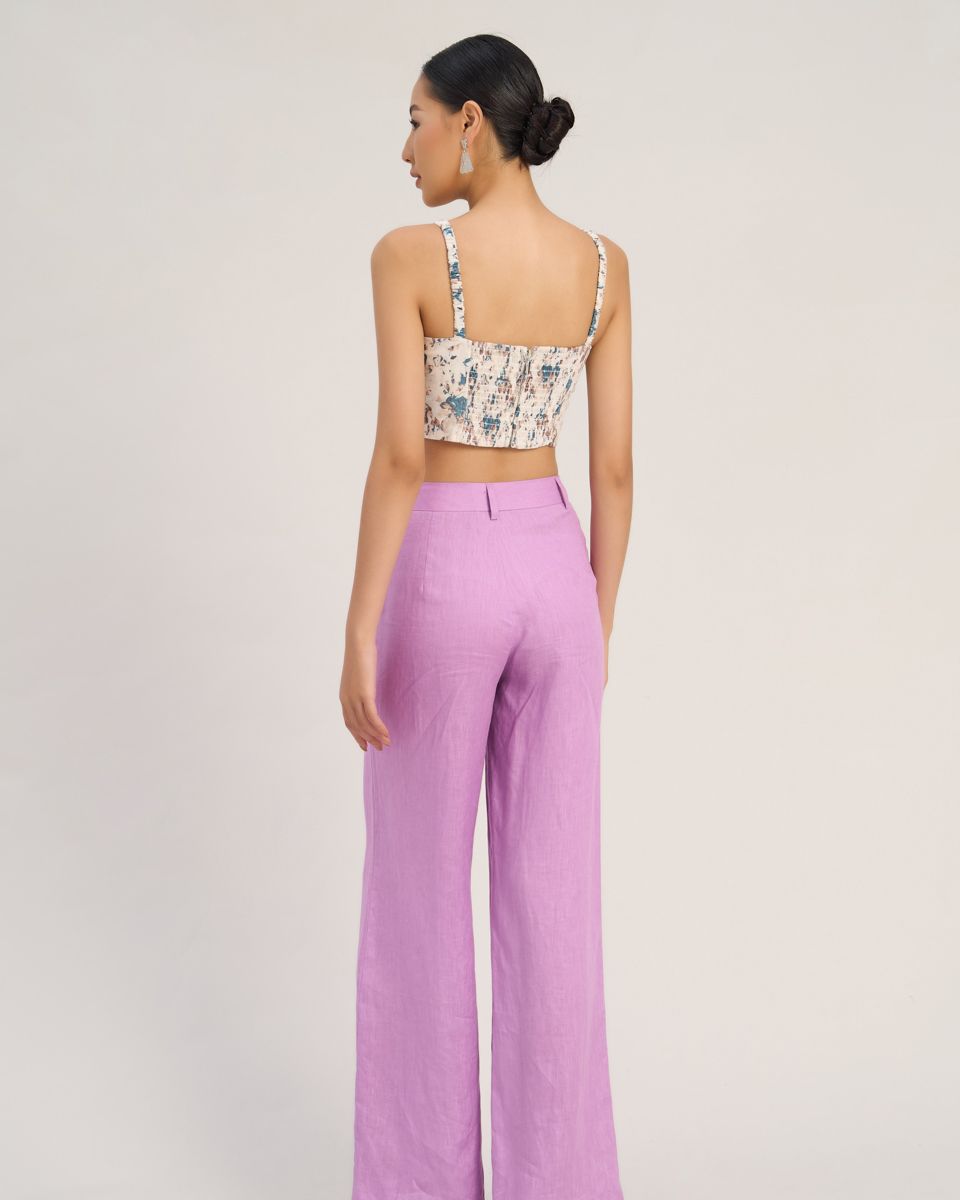 Áo Bra Linen Nữ Kem Hoa The Art Of Styling