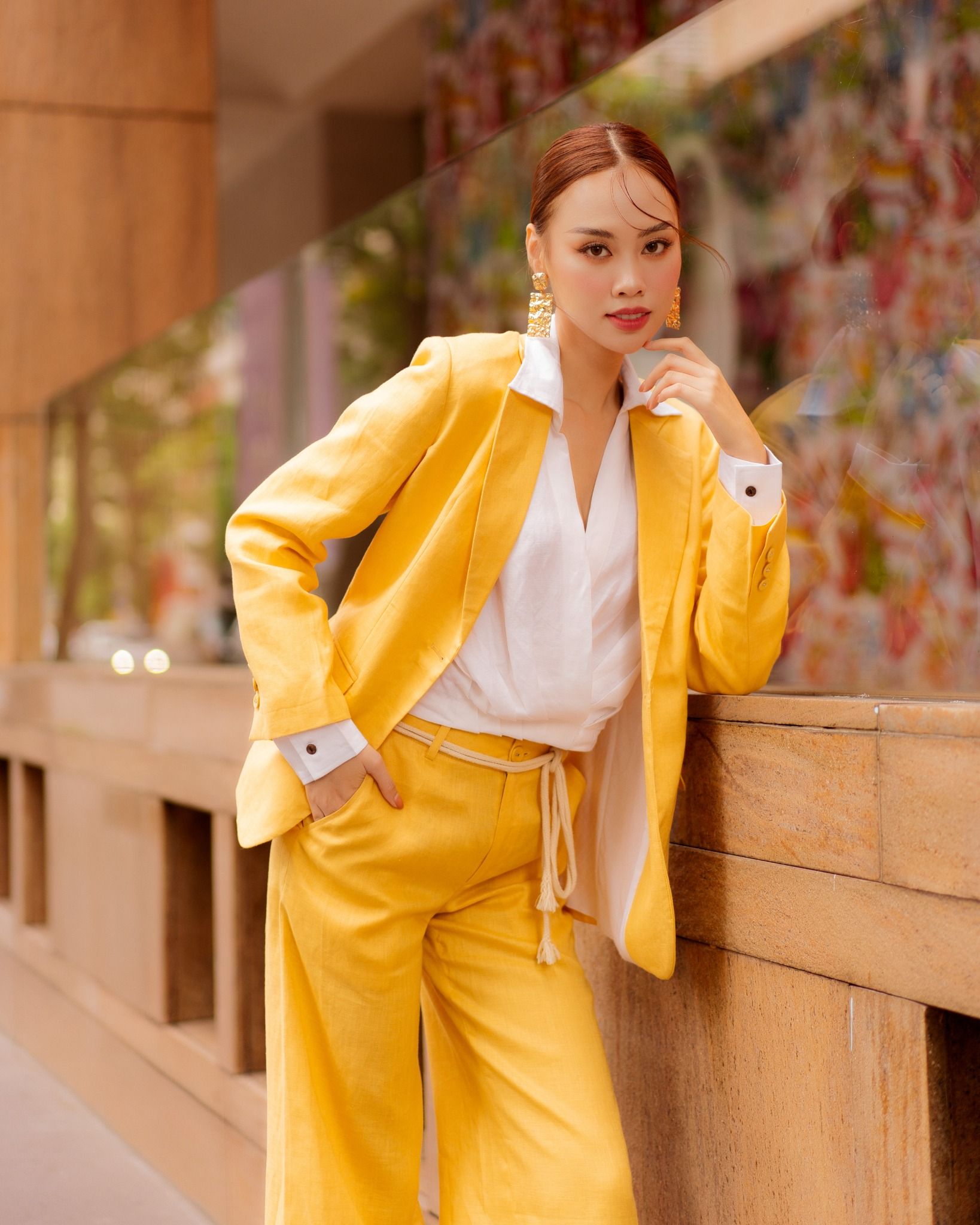 Quần Dài Linen Vàng Chocolate Fall In Love