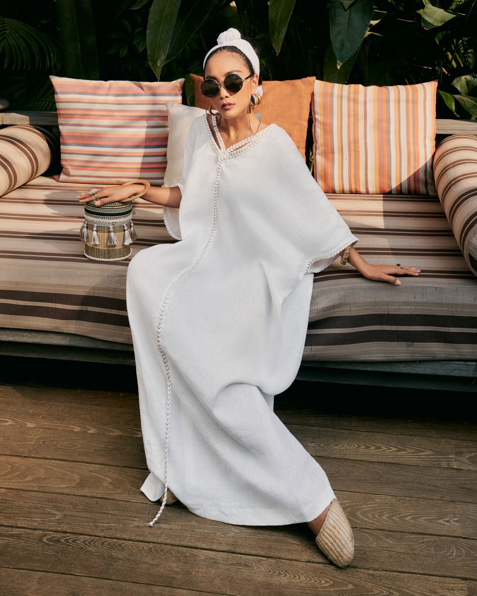 Đầm Nữ Linen Trắng De Soleil