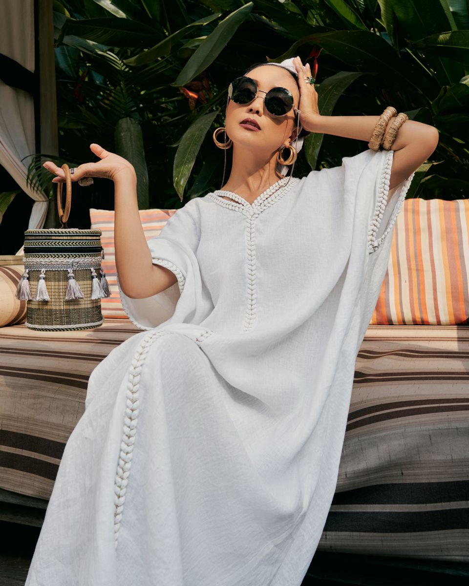 Đầm Nữ Linen Trắng De Soleil