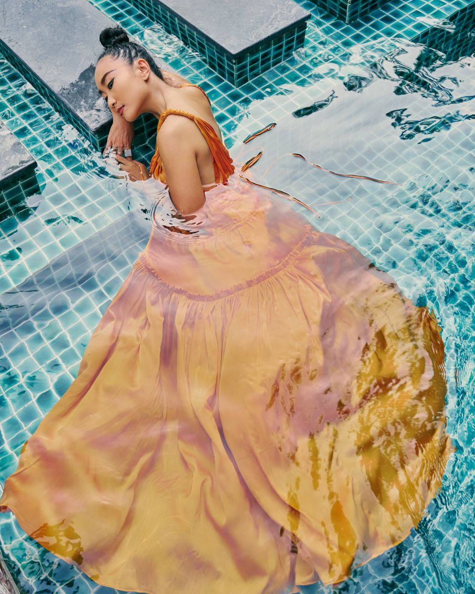 Đầm Lụa Vàng De Soleil