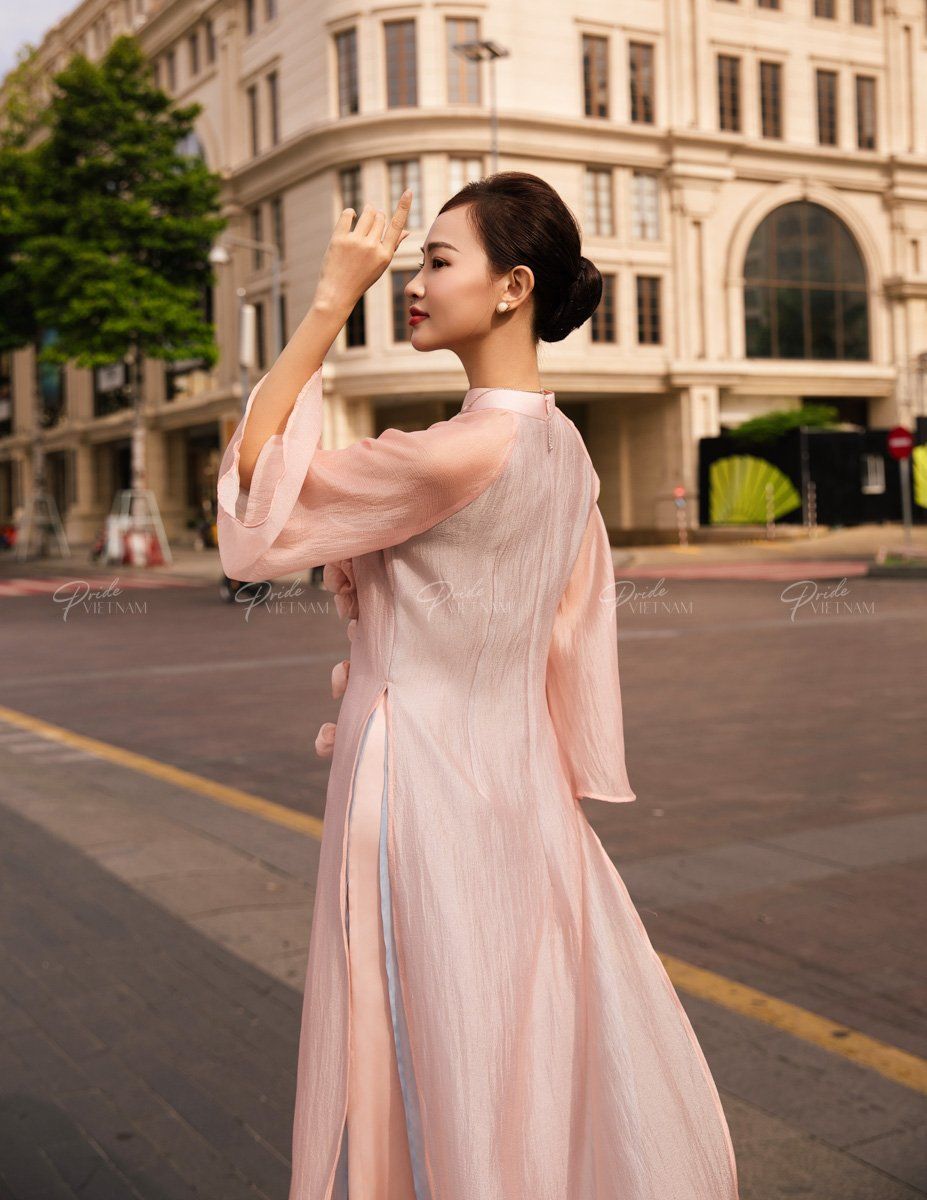 Áo Dài Voan Nữ Hồng Pride Việt Nam