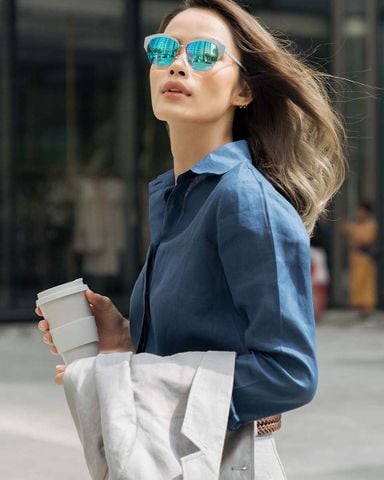  Áo Sơ Mi Linen Xanh  Best Seller 