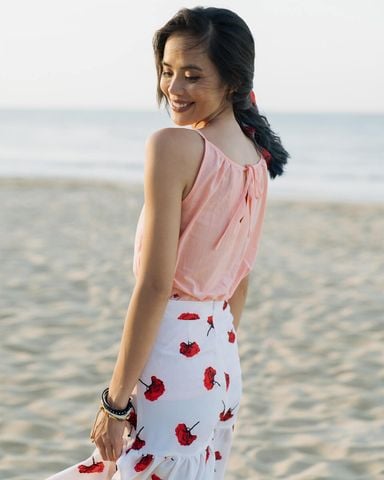  Áo Kiểu Cotton Hồng Modern Meets Heritage 