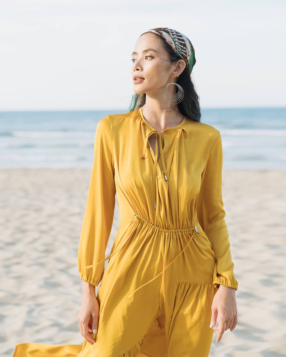 Đầm Lụa Vàng Summer Holiday