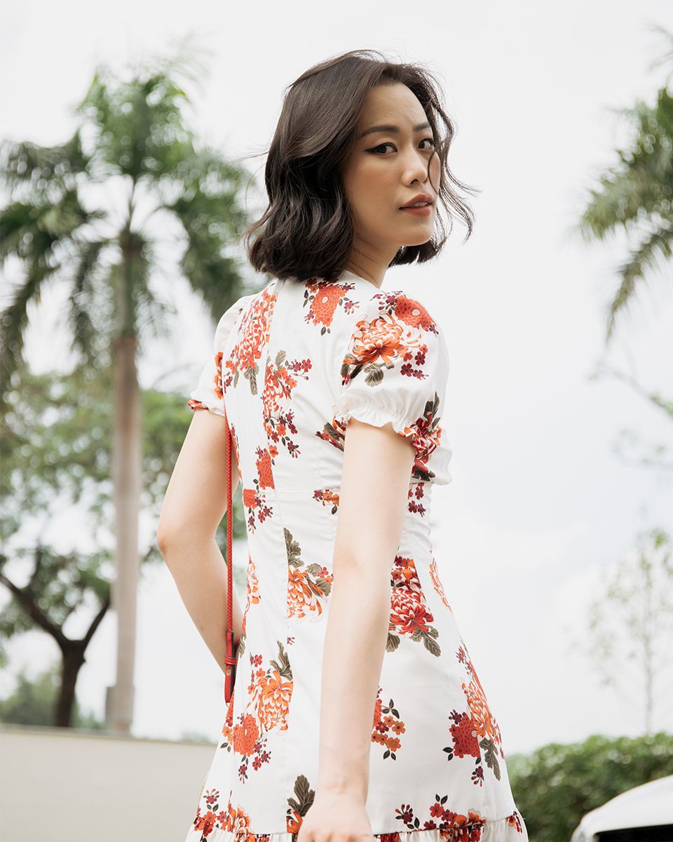Đầm Lụa Trắng Đỏ Pride