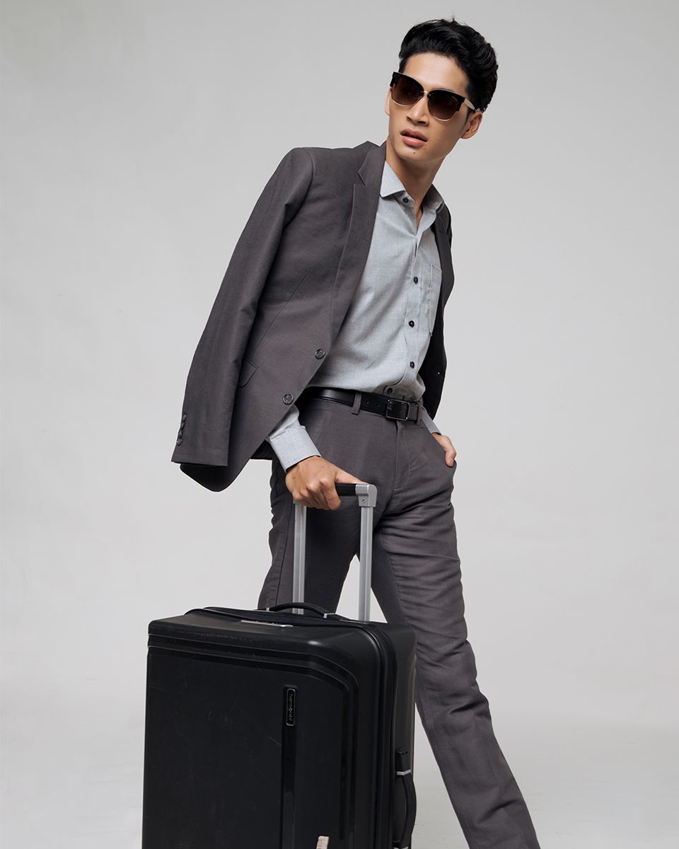 Quần Dài Nam Linen Xám