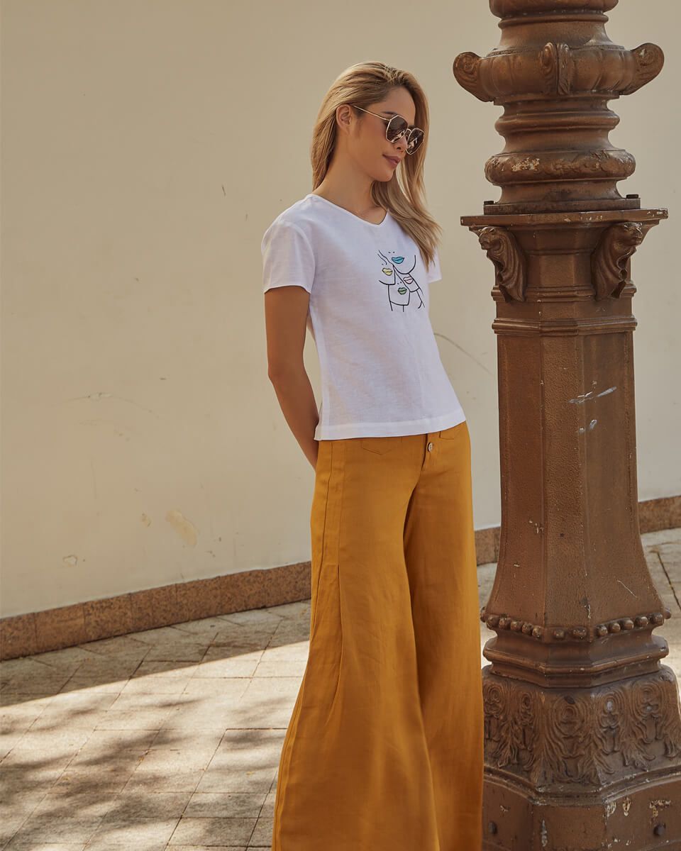 Quần Linen Vàng