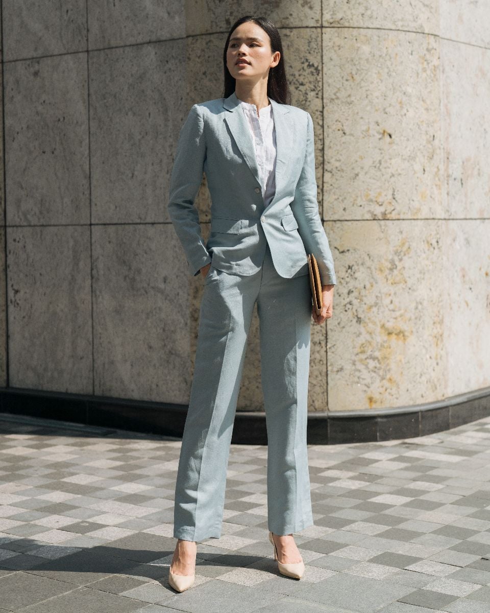 Quần Dài Linen Xanh Back To Work