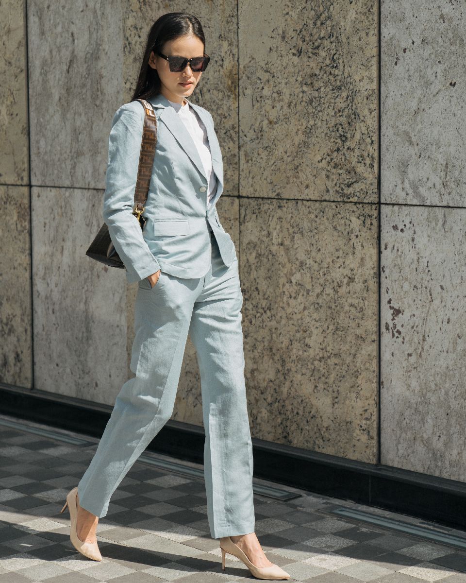 Quần Dài Linen Xanh Back To Work