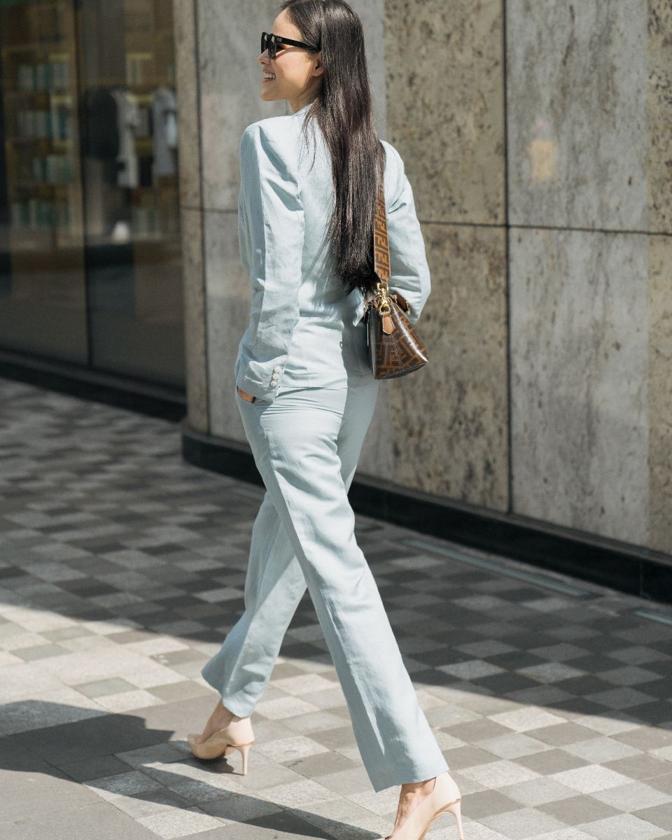 Quần Dài Linen Xanh Back To Work