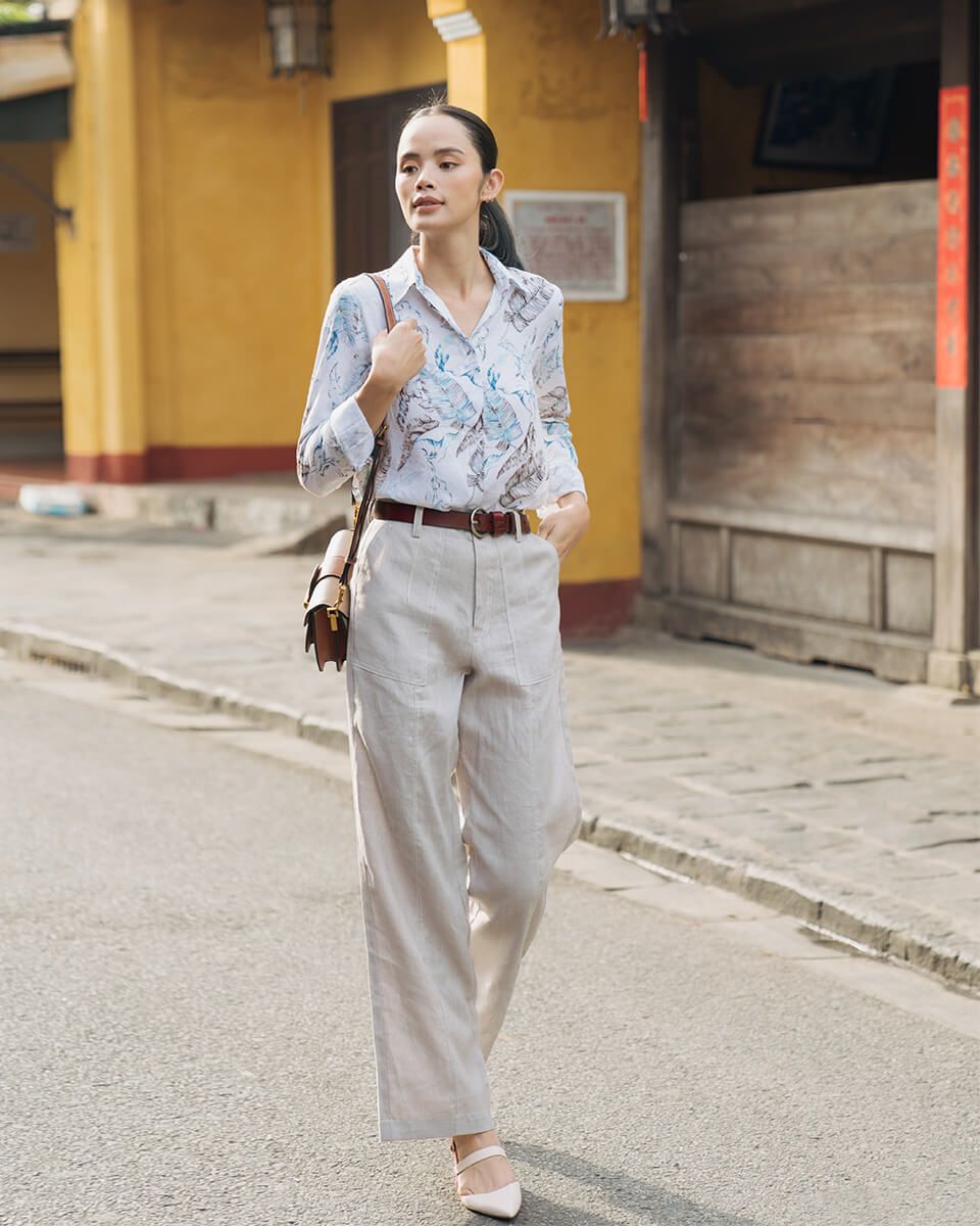 Quần Linen Kem Modern Meets Heritage