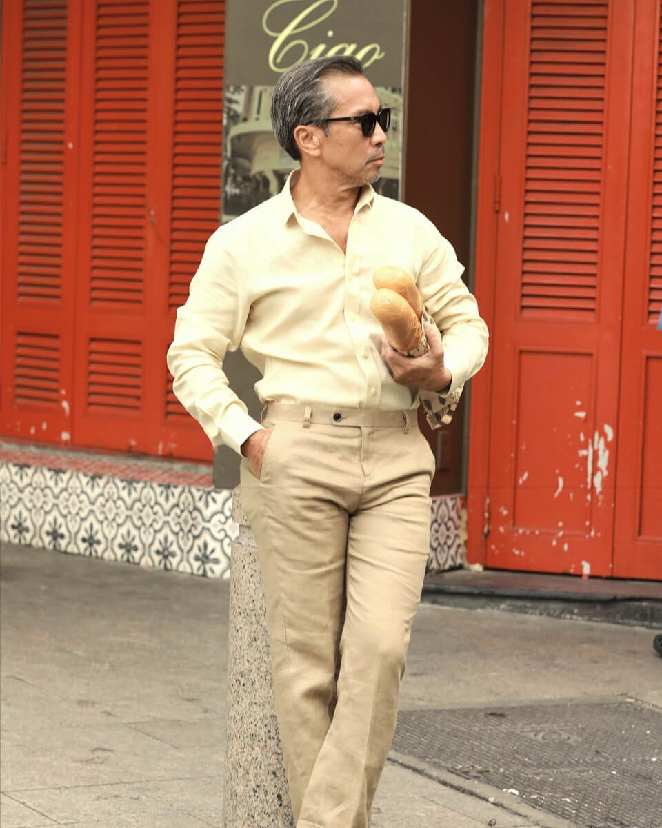 Áo Sơ Mi Nam Linen Vàng