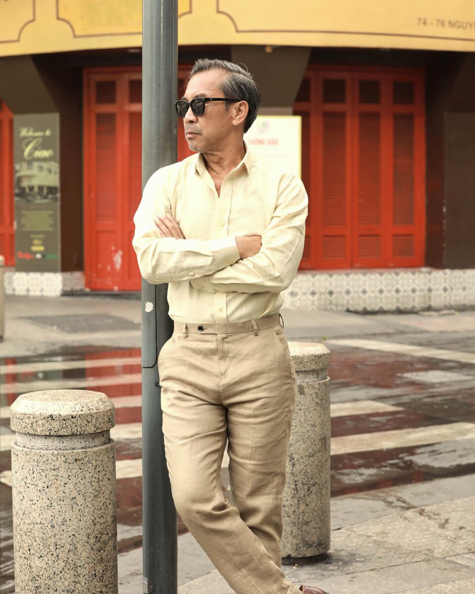 Áo Sơ Mi Nam Linen Vàng