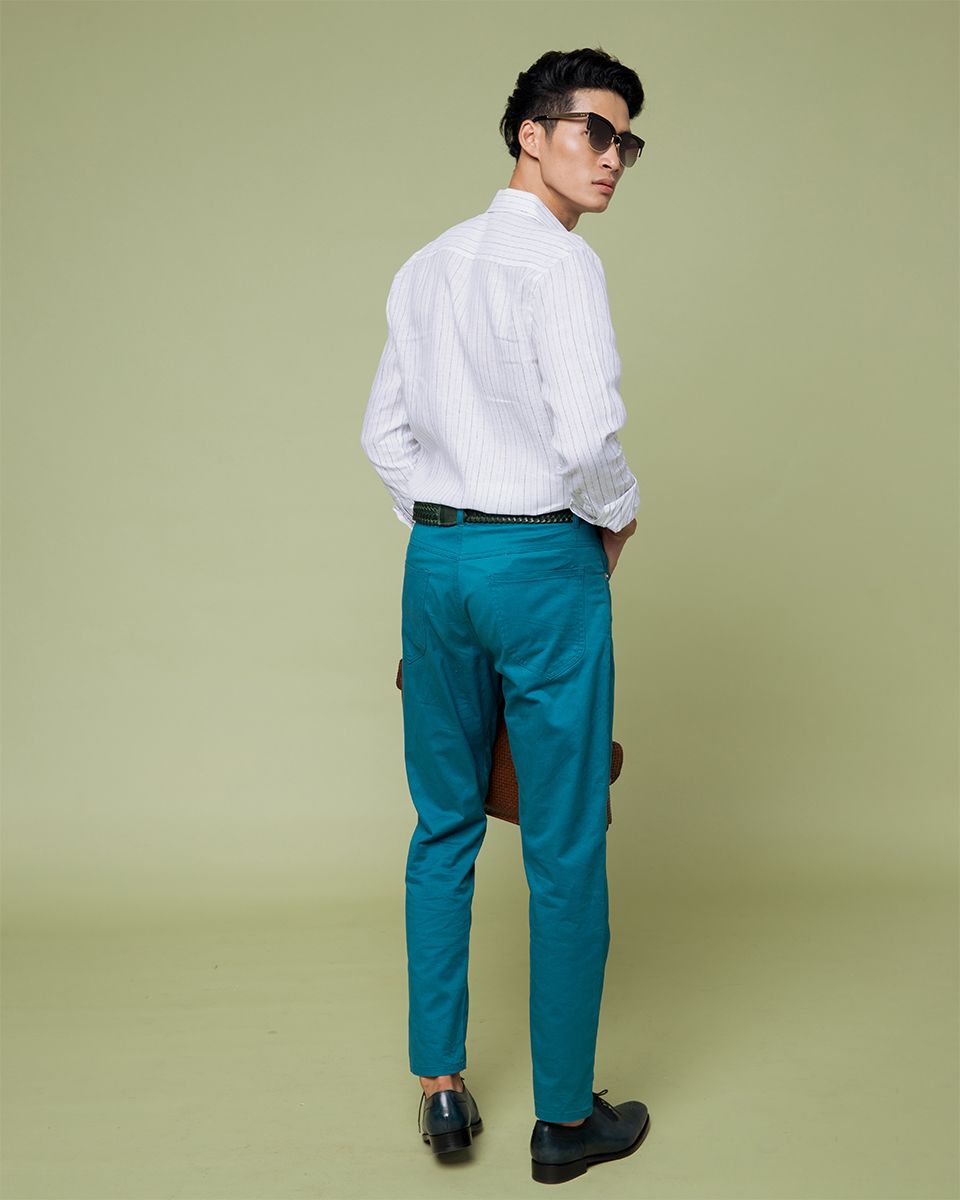 Áo Sơ Mi Nam Linen Trắng Men In Style