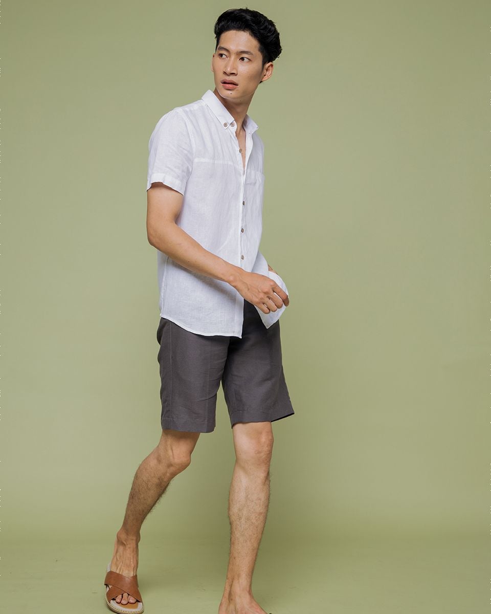 Quần Short Nam Kaki Xám