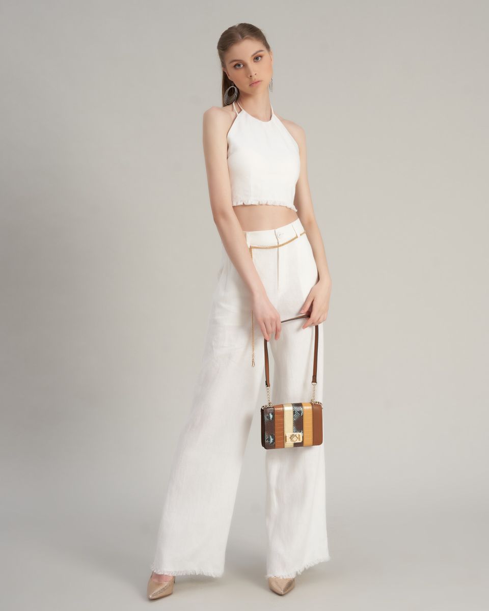 Quần Nữ Linen Trắng De Soleil
