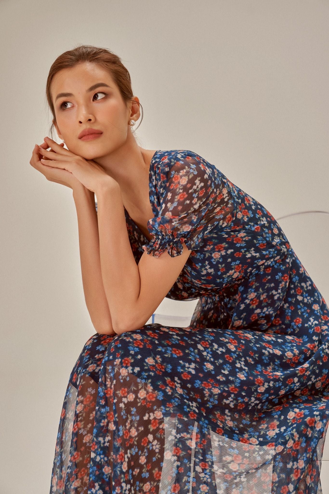 Đầm Voan Xanh Fly Sky