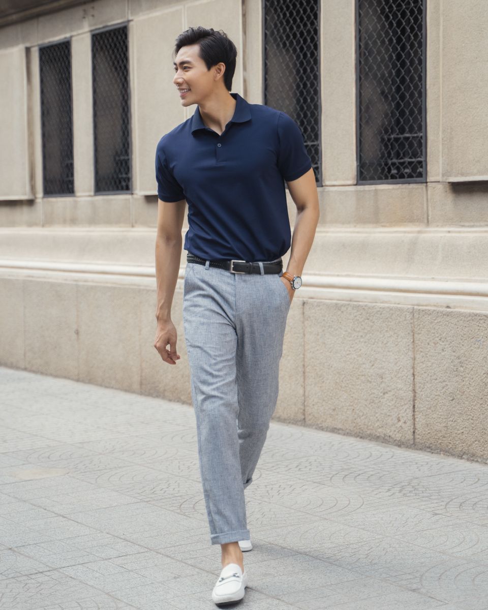 Quần Dài Nam Linen Xám New Breeze