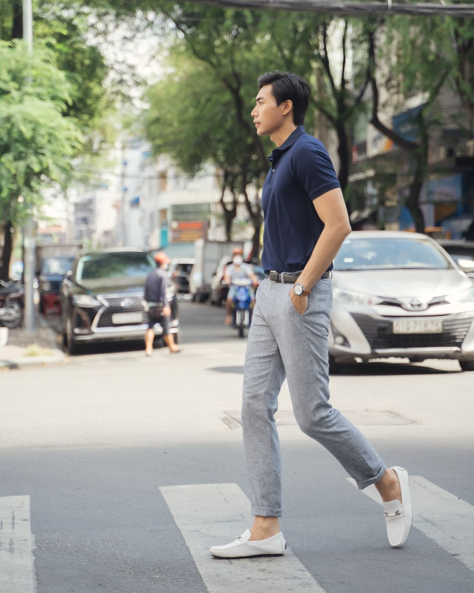 Quần Dài Nam Linen Xám New Breeze