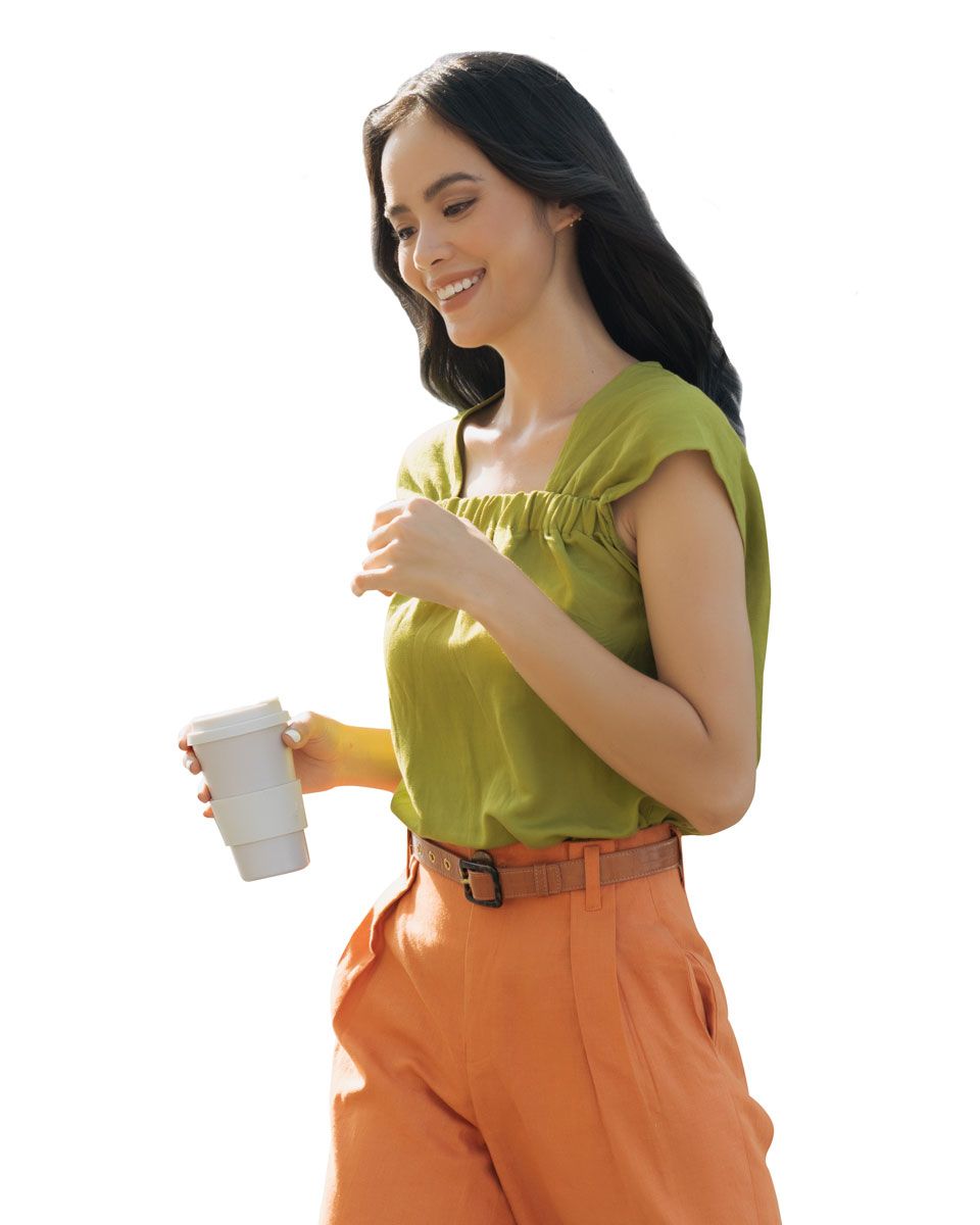 Quần Linen Cam Tender Drit