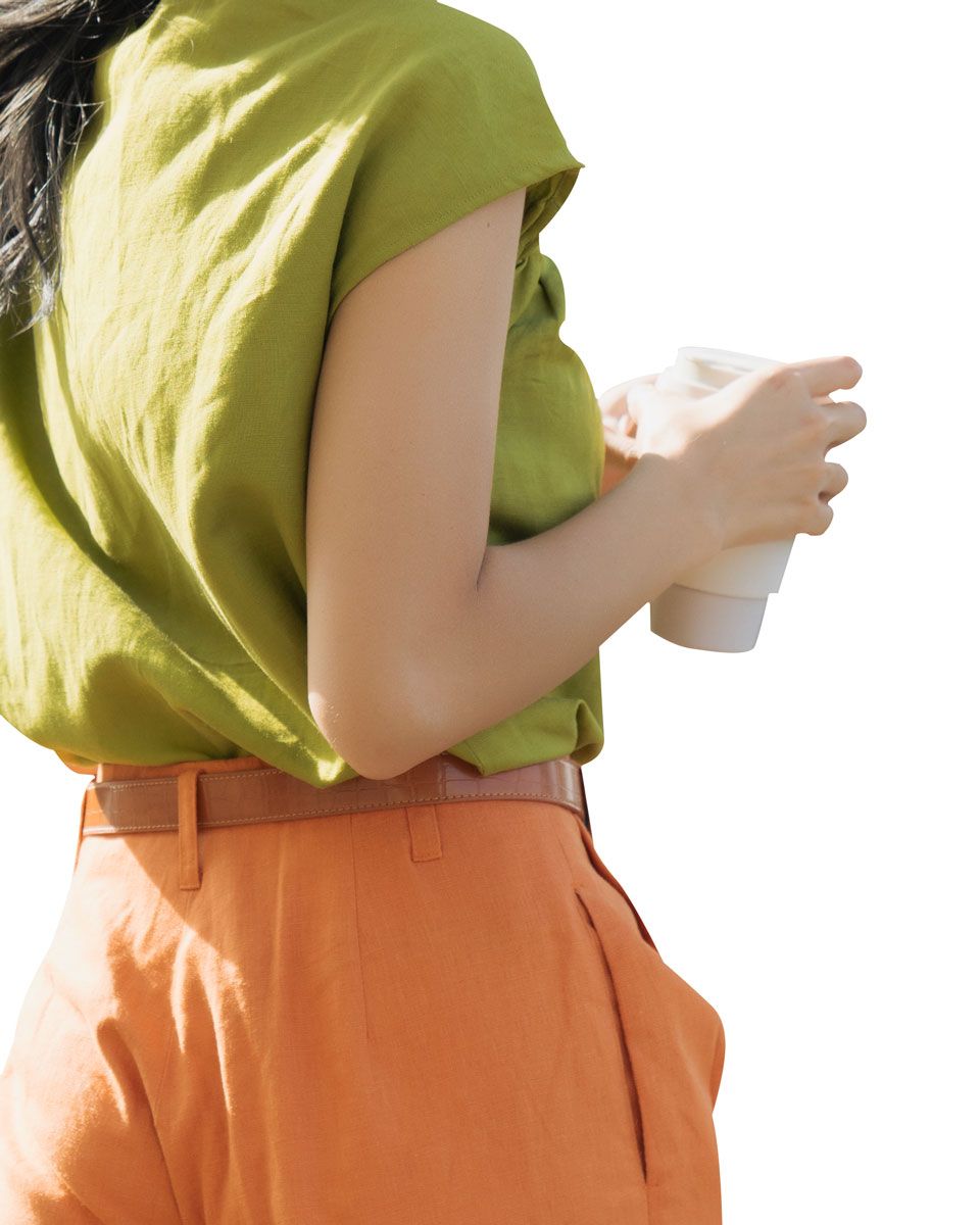 Quần Linen Cam Tender Drit