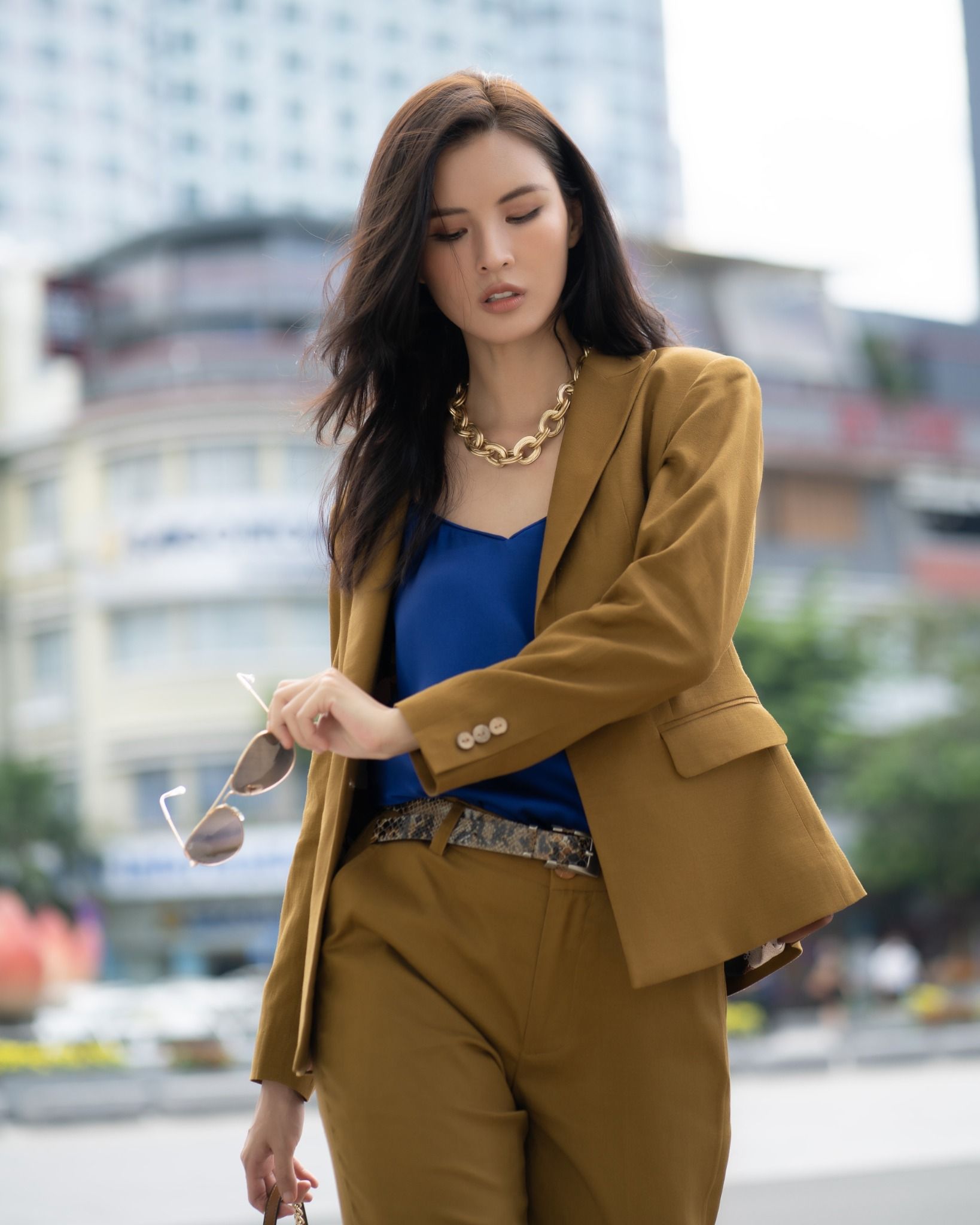 Áo Vest Linen Vàng Nâu Tình Thơ Mùa Thu