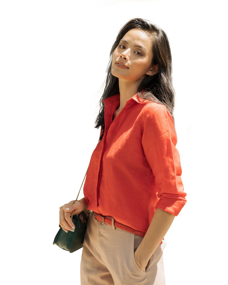 Kamakavn  Áo sơ mi linen tay lửng cổ đức thêu vai ngực  NU3746 Liên hệ  ngay để được tư vấn ạ Số lượng thực sự có hạn nhé  Facebook