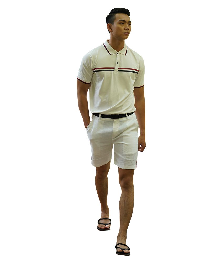 Quần Short Nam Linen Trắng