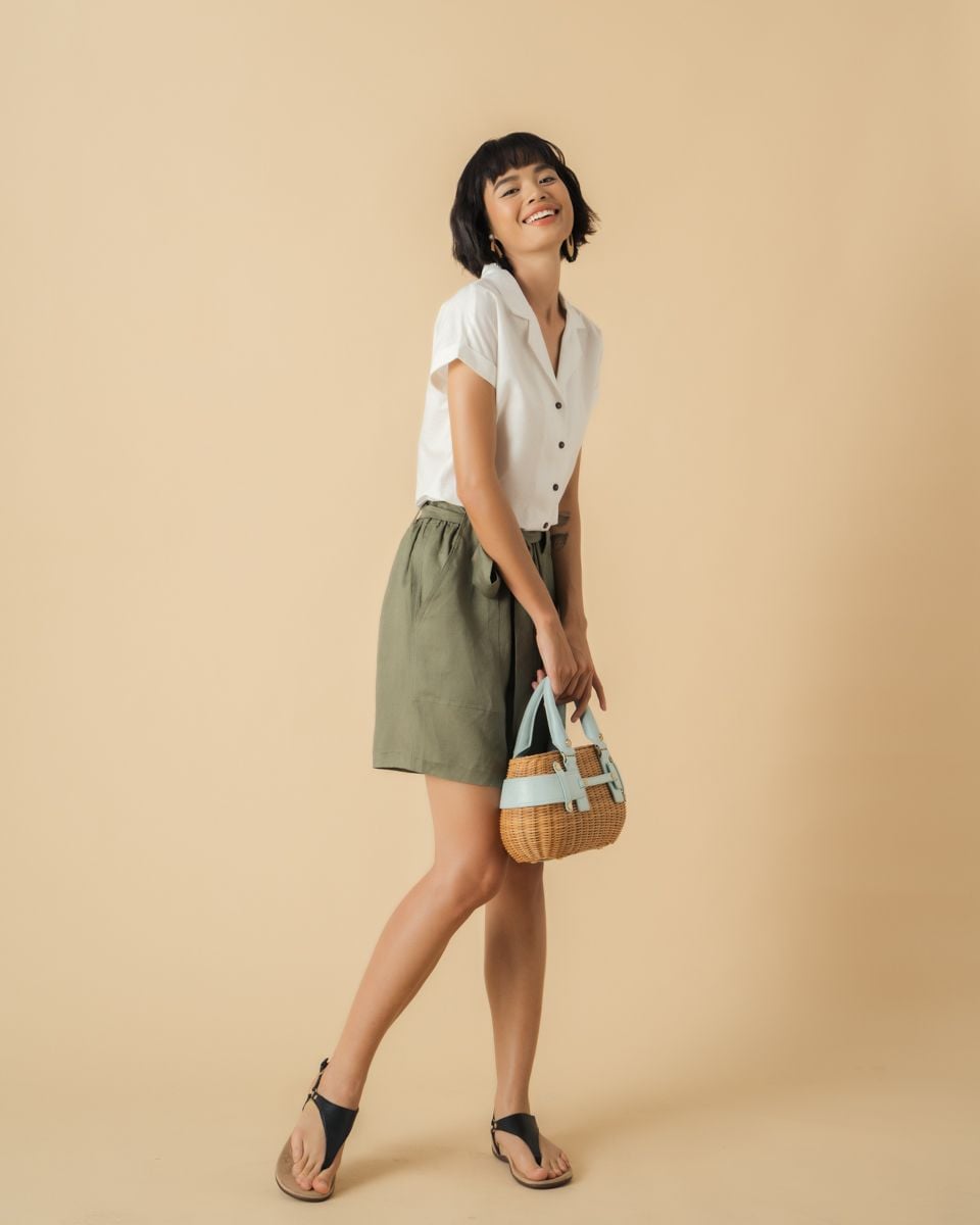 Quần Linen Xanh Becoming Discover