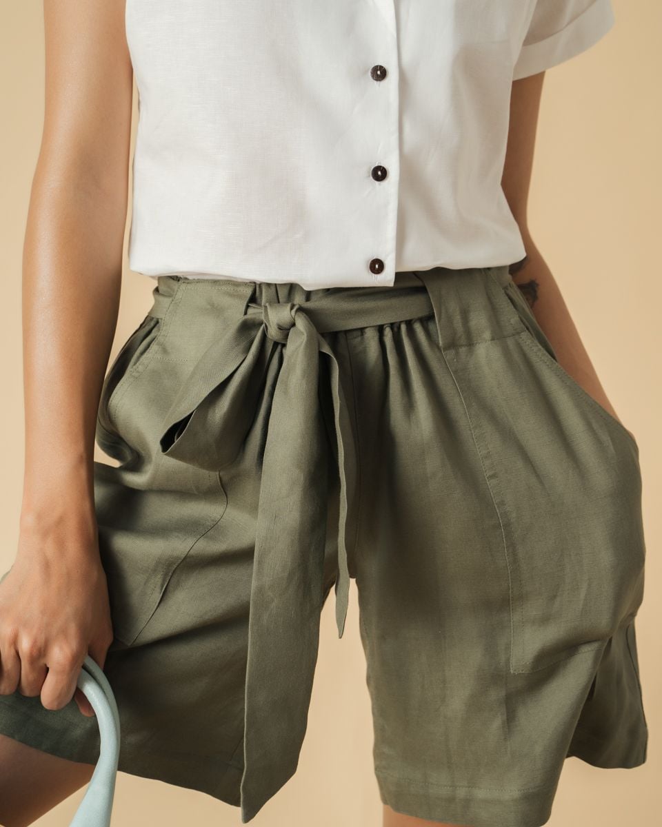 Quần Linen Xanh Becoming Discover