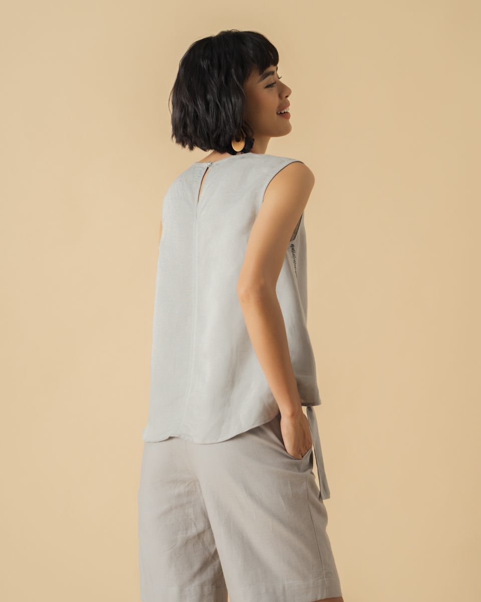 Quần Linen Xám Becoming Discover