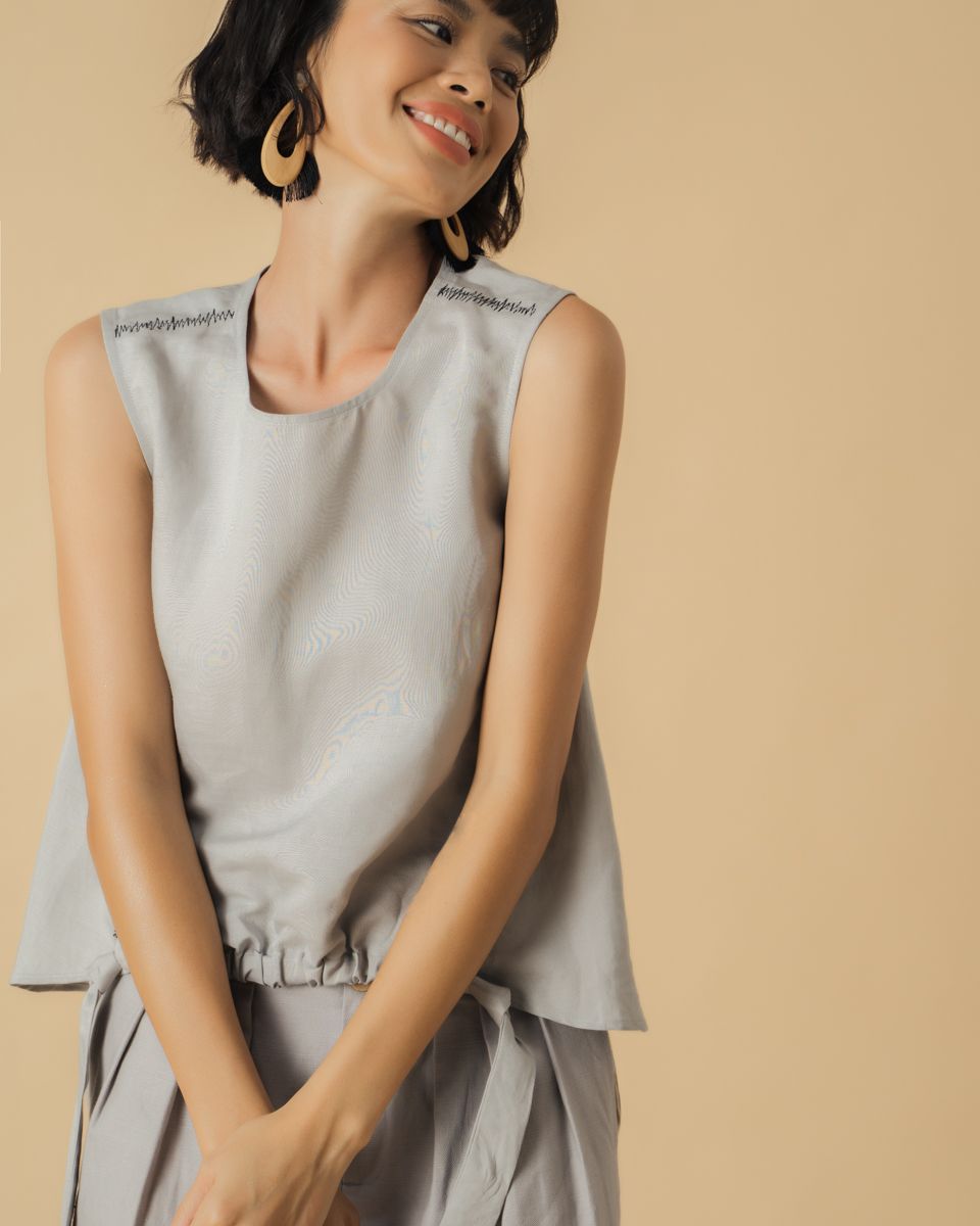 Quần Linen Xám Becoming Discover