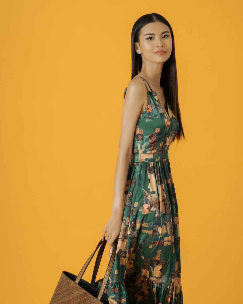 Đầm Lụa Xanh Fly Sky