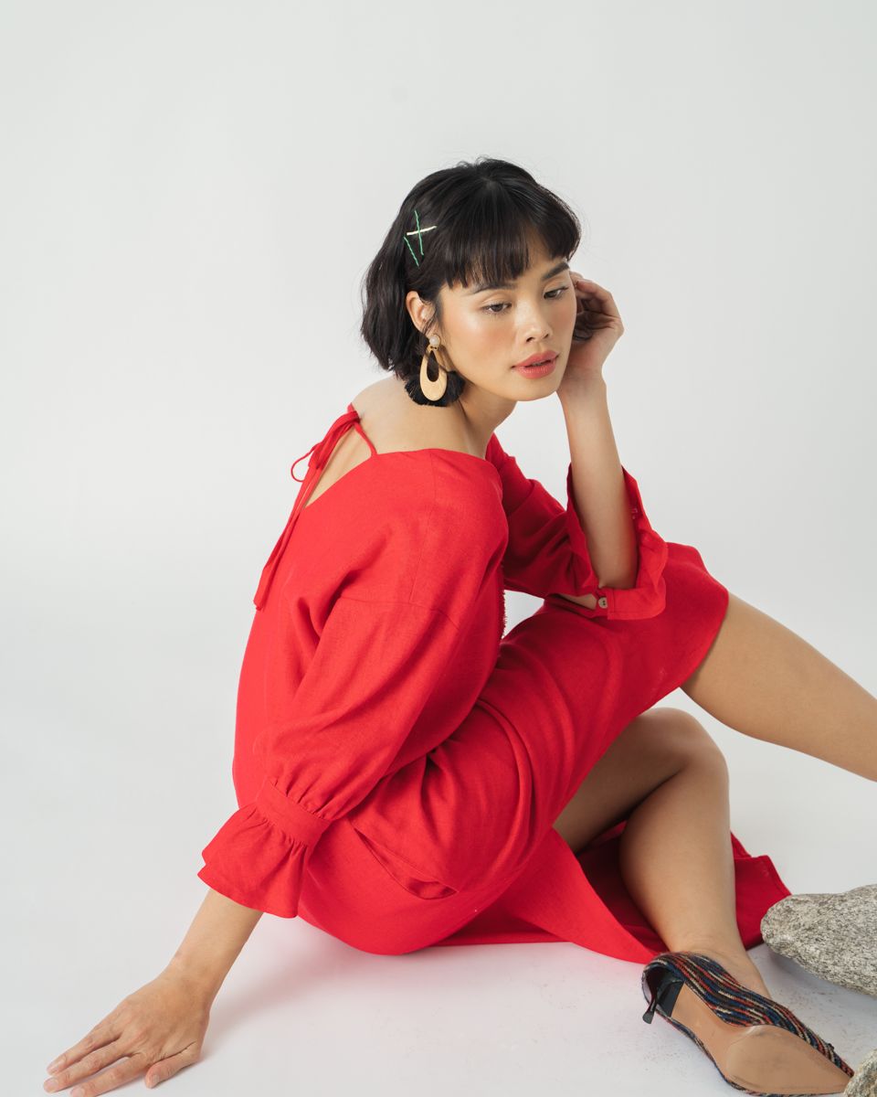 Đầm Linen Đỏ Becoming Color Me
