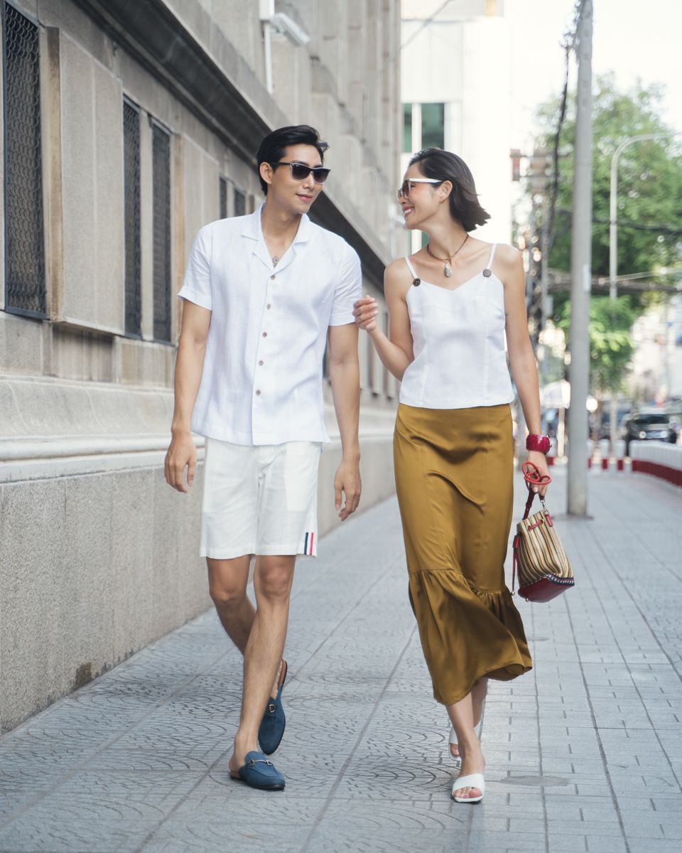 Quần Short Linen Trắng  New Breeze