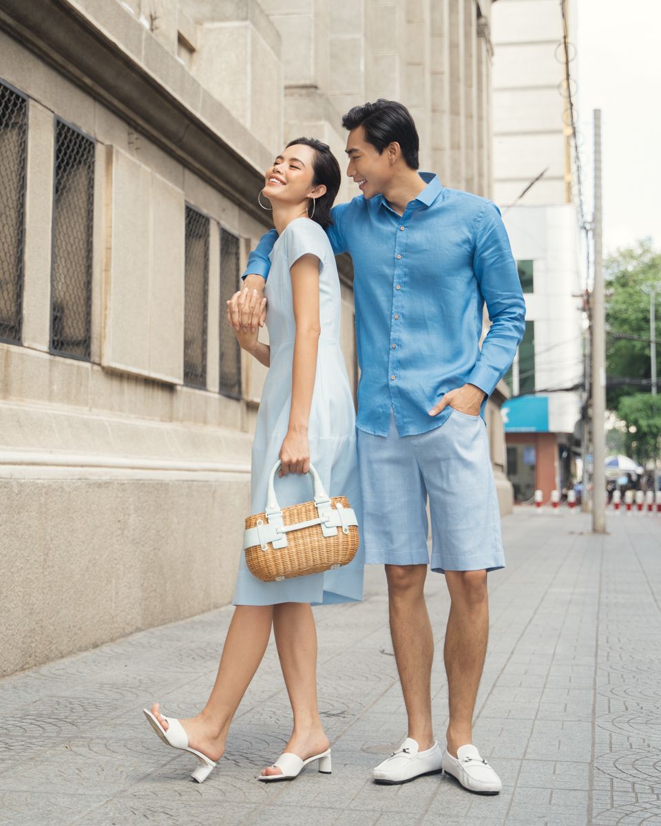 Đầm Linen Xanh Becoming Unveil
