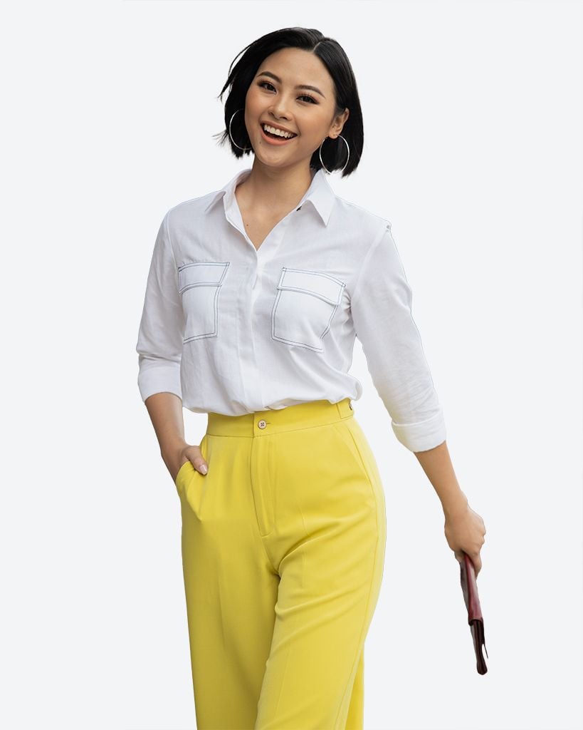 Sơ Mi Linen Trắng Smart Casual