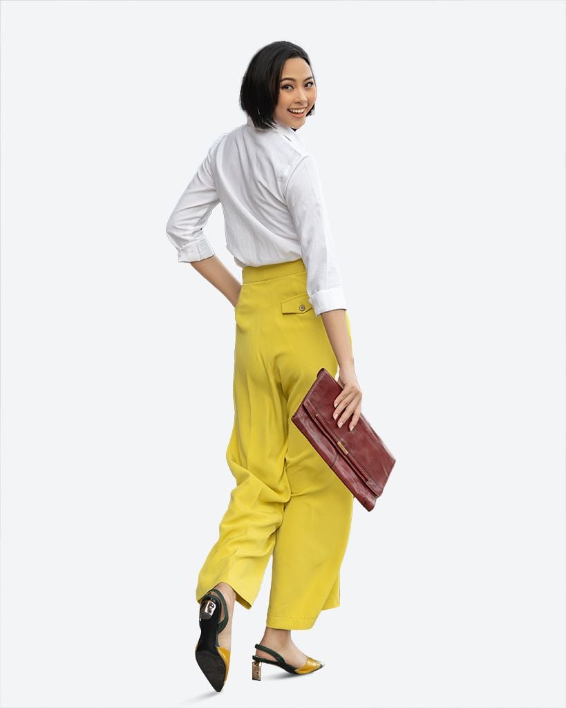 Quần Lụa Vàng Smart Casual